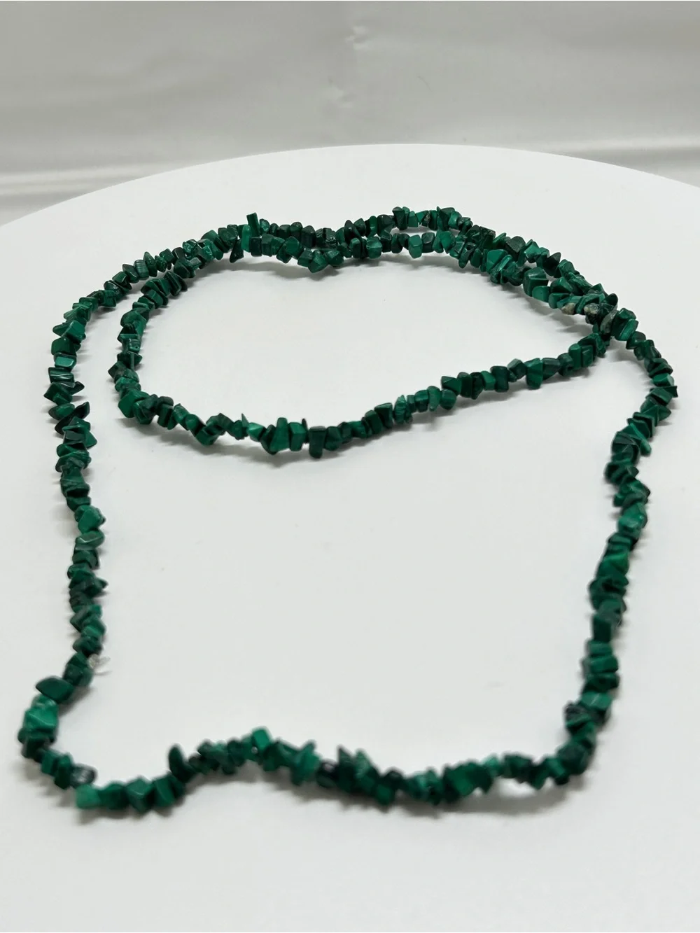 Long Malachite Nugget Necklace, Stone, Boho